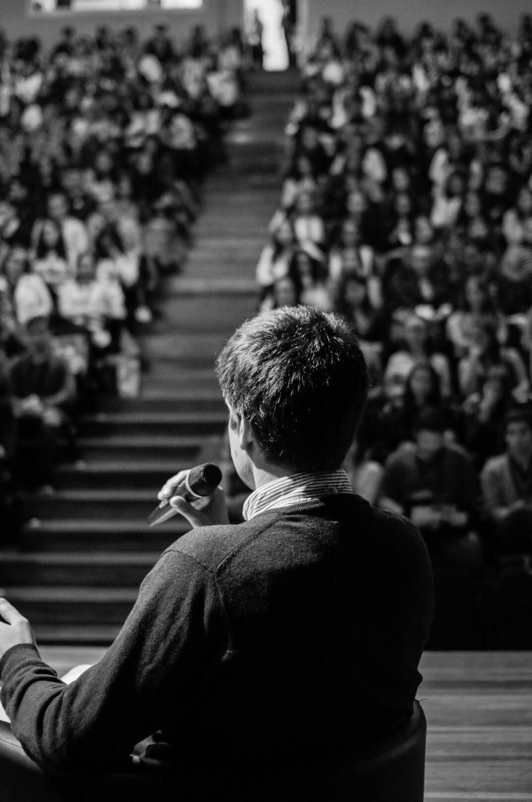 confident professional speaking