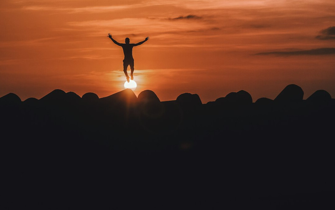 person overcoming fear