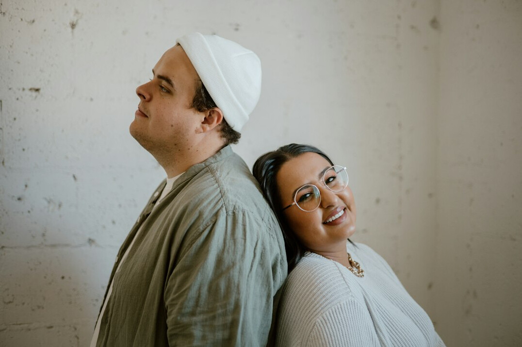 diverse couple smiling